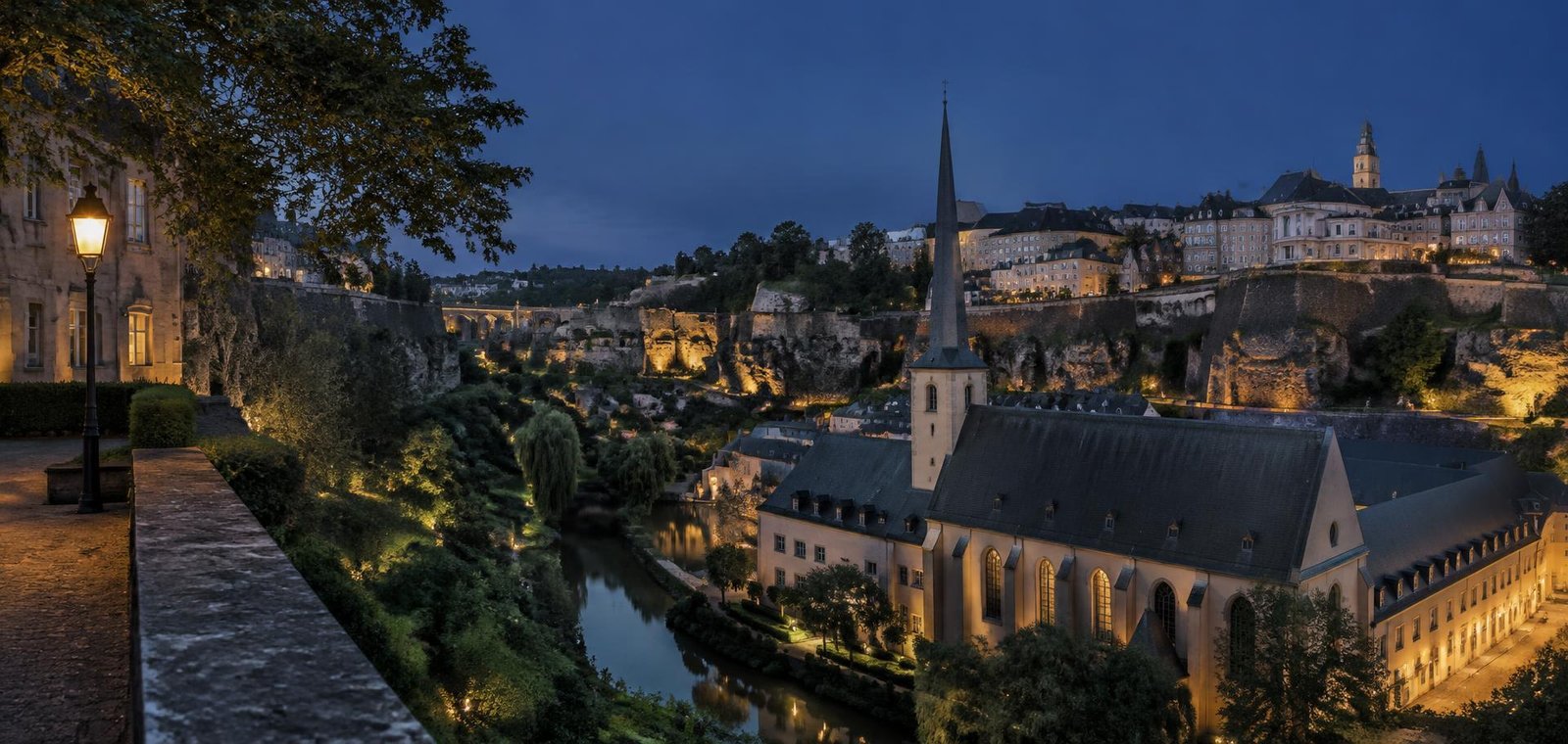 Historic Luxembourg at evening